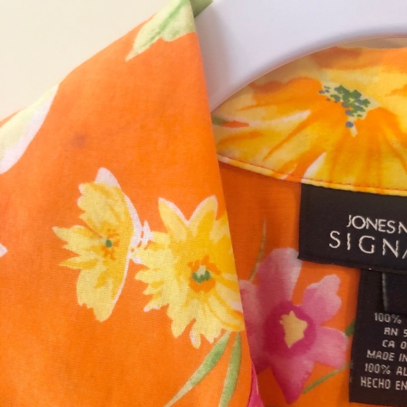 Vintage Jones New York floral tie front crop - Picture 8 of 8